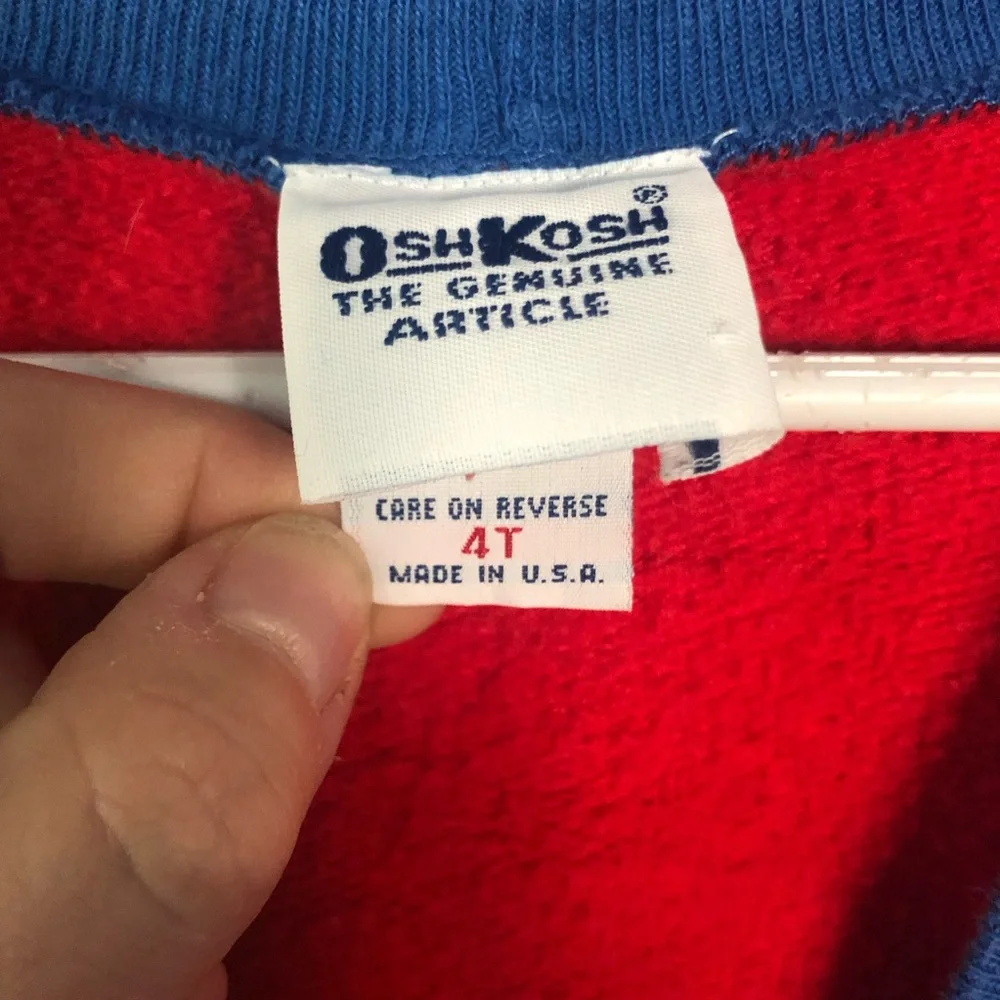 Vintage Oshkosh colorblock cardigan 4t